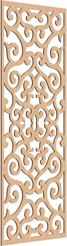 Vista 86 de 9 3/8 pulgadas de ancho x 24 3/8 pulgadas de alto x 1/4 pulgadas de alto, paneles de pared de madera con calado, cereza