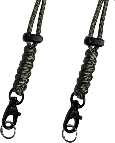 Vista 3 de BSGB Cordón de paracaídas con gancho de metal duradero de supervivencia 550 cordón para llavero, correa de muñeca, cuerda de paracaídas, insignia