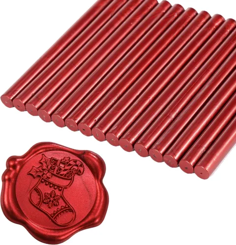 Vista 16 de Yoption 15 barras de cera para sellar pistola de pegamento para sello de cera, ideal para invitaciones de boda, tarjetas, sobres (azul)