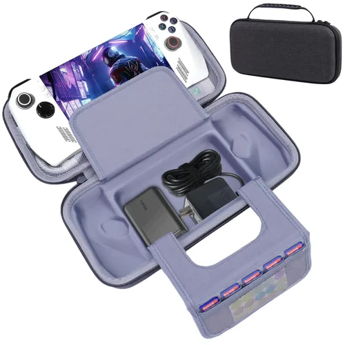 HESPLUS Hard Carrying Case for ASUS Rog Ally ROG ALLY X 7 inch 120Hz Gaming Handheld, Game Console Travel Case Storage Bag with Large Space for