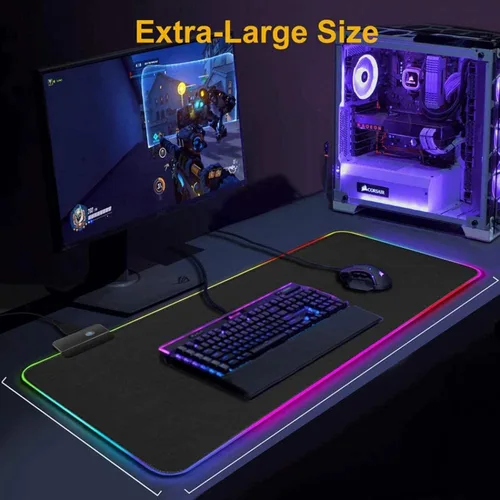 Vista 8 de Mouse Pads Anime Mause Pads Gaming LED Mousepad RGB Mouse Pad Pc Desk Protector Keyboard Desk Mat XXL,900x400x4MM