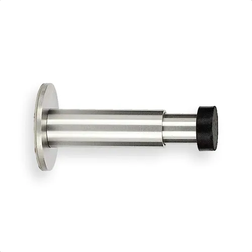 Vista 8 de EVI Tope de puerta montado en la pared Caucho negro de silicona natural Instalación de adhesivo o tornillo Acero inoxidable Longitud
