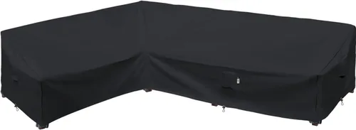 Vista 18 de Funda modular resistente para exteriores, 104 x 83 pulgadas, protector de sofá modular 600D impermeable para patio, fundas en forma de L, Caqui