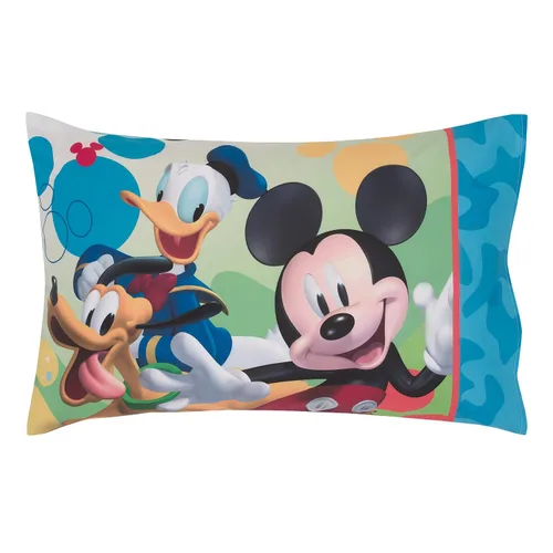 Vista 4 de Warner Brothers Batman The Caped Crusader - Juego de sábanas de 2 piezas para niños pequeños, sábana bajera ajustable y funda de almohada reversible