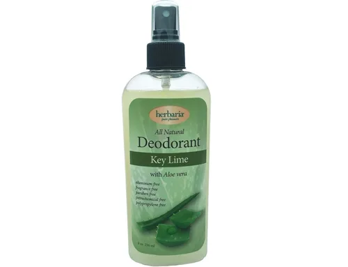 Key Lime Deodorant All-Natural with Essential Oils 8oz. Gentle, Effective. No Aluminum, No Synthetics. Enjoy Herbaria Soaps and Other Skin-Friendly
