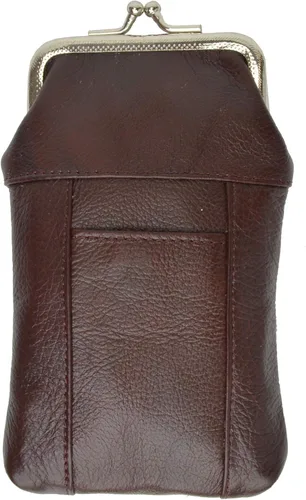 Vista 10 de Caja de cigarrillos de cuero Pack Holder Regular o 100's Lighter Pocket (negro)