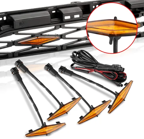 Vista 2 de Seven Sparta 4 luces LED para parrilla compatibles con Toyota 4Runner 2014-2024 TRD Pro Grille y SR5 2014-2019, Premium, Limited, TRD Off-Road