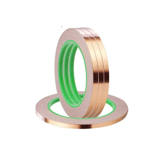 Vista 9 de Oubaka Cinta de lámina de cobre, cinta de cobre adhesiva conductiva de doble cara para blindaje EMI, circuitos de papel, reparaciones eléctricas