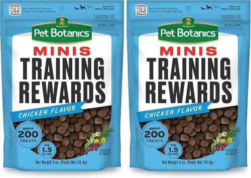 Vista 14 de Pet Botanics Bolsa de 10 oz de Recompensa de Entrenamiento Mini Suave y Masticable, Sabor a Pollo, con 500 Golosinas por Bolsa, La Elección