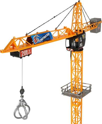 Vista 2 de DICKIE TOYS Mighty Construction Crane with Remote Control, 48" inches and 350 Degree Rotation Trolley, for Ages 3 and up
