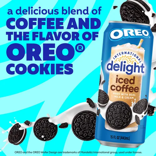 Vista 4 de International Delight Café helado, galletas Oreo, 15 onzas líquidas, paquete de 12