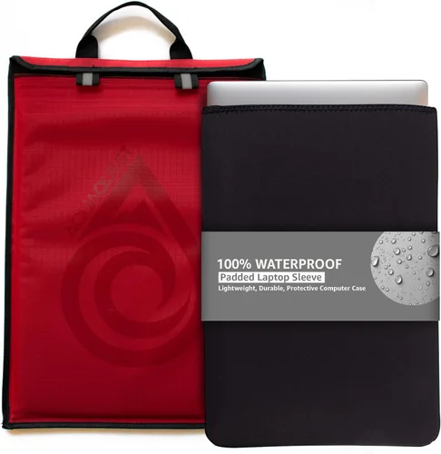 Vista 11 de Aqua Quest Storm - Funda protectora para laptop, 100% impermeable, ligera, duradera, acolchada, bolsa protectora para computadora, 11 pulgadas, Negro