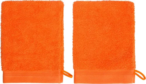 Vista 2 de France Luxe Body - Manopla de baño estilo francés, paquete de 2 unidades, naranja/naranja