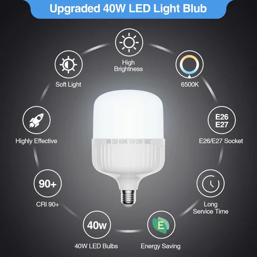 Vista 5 de Kit de Iluminación Softbox para Fotografía EMART, Kit de Iluminación Softbox Profesional de 20"x28" con Bombillas LED de 6500K, Luces de Estudio