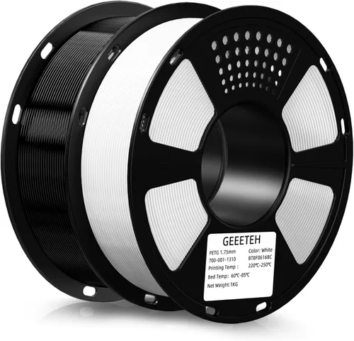 Vista 17 de Geeetech - Filamento PLA de 0.07 pulgadas, filamento de seda de bicolor, consumo dicromático de coextrusión brillante, 2.2 libras, 1 carrete