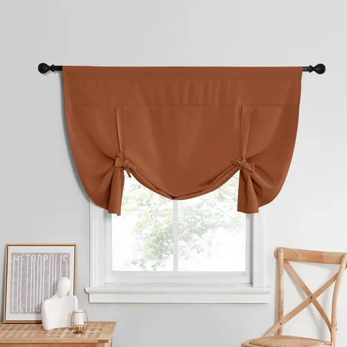 Vista 87 de NICETOWN Cortina Opaca con Aislamiento Térmico – Persiana Enrollable para Ventana de Bebé para Dormitorio/Acción de Gracias
