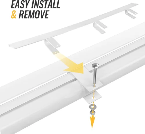 Vista 3 de AA-Racks Deflector de viento de aluminio de 49 pulgadas, accesorio para rack de furgoneta para modelo AX302 Series Blanco