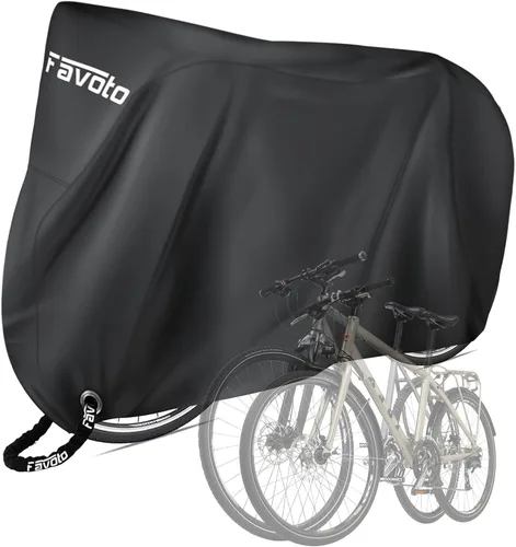Favoto - Funda impermeable para bicicleta al aire libre - Cubierta de bicicleta para 2 bicicletas XXL, protección contra el sol, la lluvia, el polvo