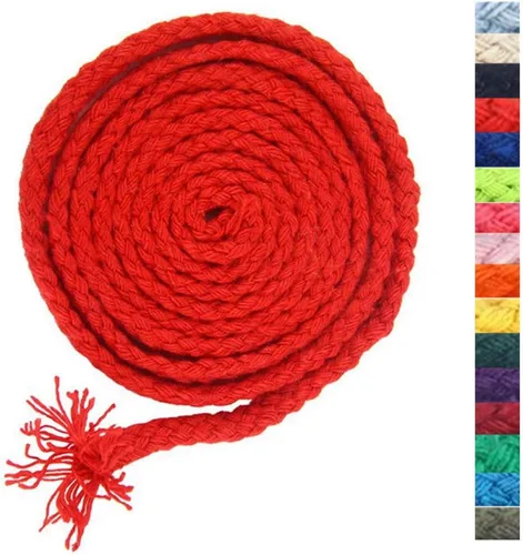 Vista 13 de 5 mm * 90 m Cuerda de macramé de algodón natural de 8 hebras trenzadas para manualidades, hilo para tejer para colgar en la pared y manualidades DIY