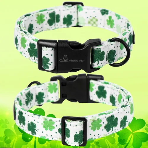 Vista 196 de Aring Pet Collar de algodón, ligero y ajustable, con hebilla de liberación rápida para perros pequeños, medianos y grandes, para cachorros, XS