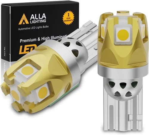 Vista 9 de Alla Lighting Bombillas LED T10 Wedge 168 194 2825 W5W 171 165 585, licencia blanca 6000K, mapa interior, cúpula, maletero, pasillos, luces