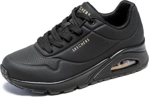 Vista 9 de Skechers Tenis UNO Stand on Air para mujer Tenis casuales, plantilla de espuma viscoelástica refrigerada por aire, amortiguación visible de Rojo