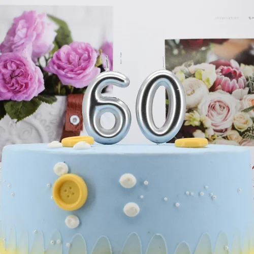 Vista 346 de DERVENTA Vela con números de 2.36 pulgadas, decoración perfecta para cumpleaños, brunch, postre, pastel, 1 pieza (número 0 rosa)