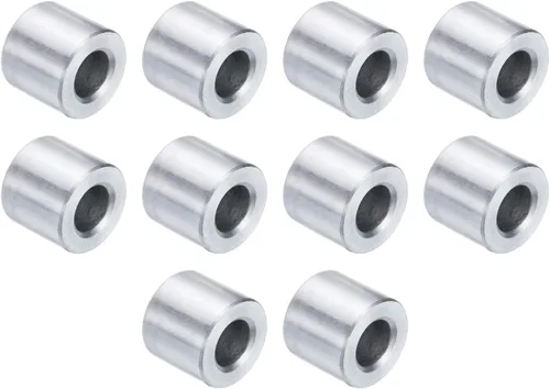 Vista 21 de uxcell 10 piezas de espaciador de aluminio con 1/2" de diámetro interno x 1" de diámetro exterior x 1" de longitud, con acabado liso, espaciador