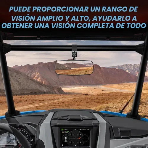 Vista 9 de Nilight UTV - Espejos retrovisores de 12 pulgadas de ancho, espejo central convexo transparente con abrazaderas de 1.75 a 2 pulgadas, ajustables 360