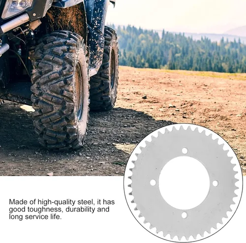 Vista 4 de Alomejor Piñón de cadena trasera T8F 44T 4 agujero cadena piñón de transmisión trasera para 43cc 49cc Mini Moto Electric
