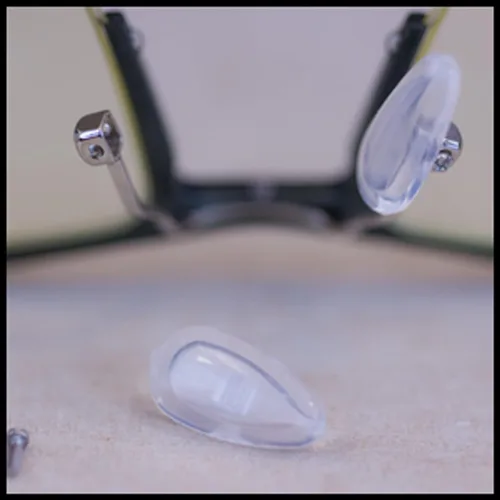 Vista 7 de GMS Optical Comfort Line – 0.276 in de ancho regular / 0.433 in de longitud pequeña – Bolsa de aire de silicona suave atornillada almohadillas