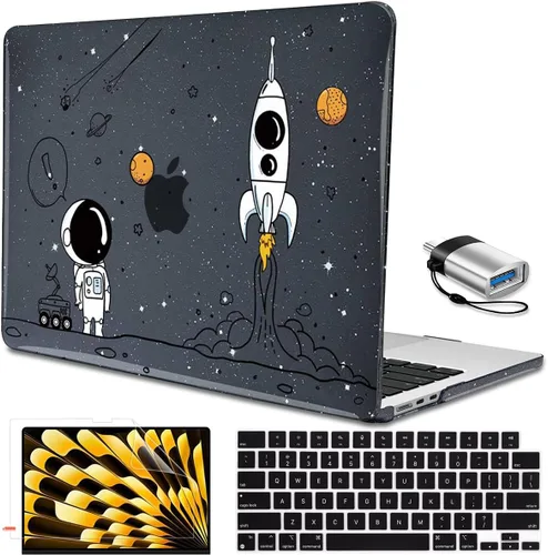 Vista 10 de Funda compatible con MacBook Air de 15 pulgadas 2026 2025 2024 2023 modelo de lanzamiento M5 A3448 M4 A3241 A3114 M3 A2941 M2 Touch ID, cubierta