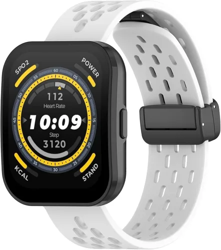 Vista 6 de TenCloud Paquete de 4 correas de reloj compatibles con Amazfit Bip 5 Smart Watch de 1.91 pulgadas de silicona transpirable, accesorios deportivos