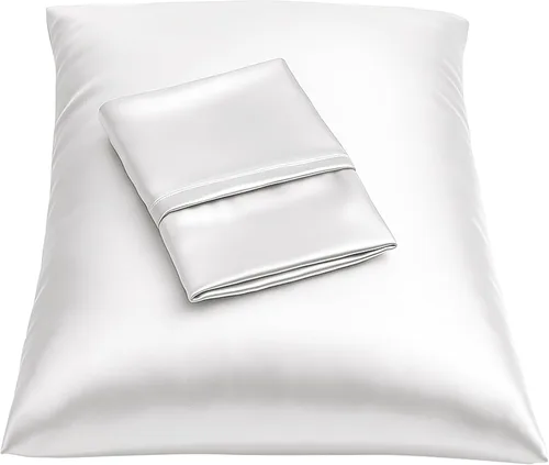 Vista 35 de ShopBedding - Lujosa funda de almohada de satén para el cabello, 2 unidades, satinada, estándar, con cremallera, estampado de cebra marrón