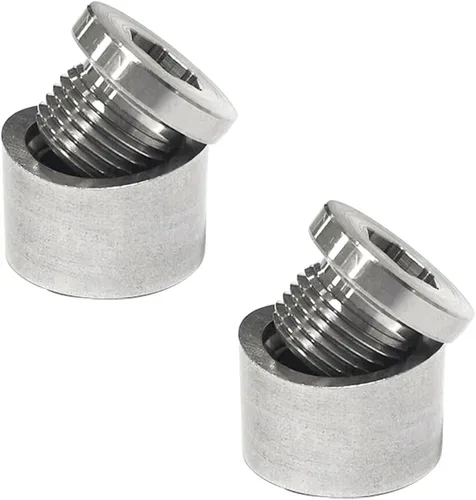 Vista 7 de M18 X 1.5 Bujes y tapones de montaje para sensor de oxígeno, tapón de tuerca roscada de acero inoxidable y tapón de tuerca de soldadura roscada