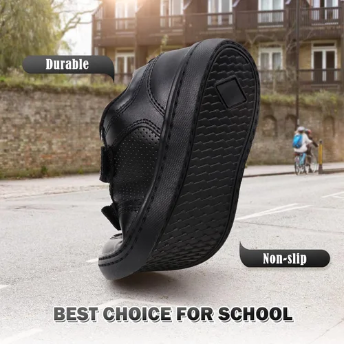 Vista 4 de UOVO Zapatos de vestir para uniforme escolar para niños (niños pequeñosniños grandes)