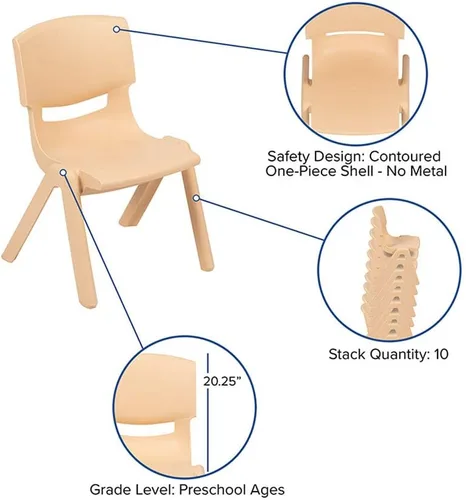 Vista 12 de Flash Furniture Juego de mesa de actividad ajustable de altura de plástico azul redondo de 33 pulgadas con 2 sillas
