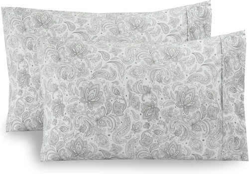 Vista 24 de Elegant Comfort Juego Ultra Suave de 2 Fundas de Almohada con Estampado Floral - 1500 Microfibra de Calidad Premium de Hotel, Suaves y Lisas