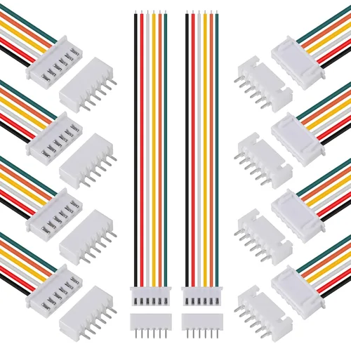 Vista 15 de ACEIRMC XH - Juego de conectores JST-XH, 10 pares de conectores macho y hembra, conector de conector macho y hembra de 0.100 in, 10 pines, con cable