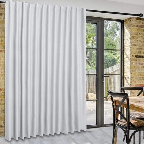 Vista 33 de DWCN - Cortinas para puerta corrediza de patio, cortinas extra anchas para puerta de vidrio, panel de cortina divisora de habitación con privacidad