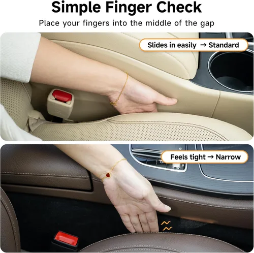 Vista 5 de Givifive Juego de 2 Rellenos de Espacios para Asientos de Automóvil, Espuma Suave Multifuncional Relleno de Espacios Laterales del Asiento