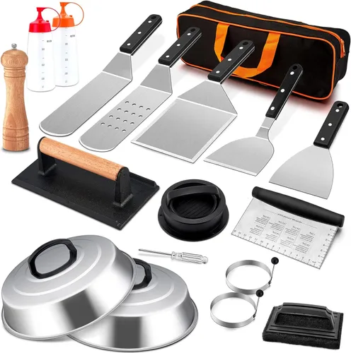 Kit de Accesorios para Plancha, Joyfair 18 Piezas de Accesorios para Plancha de Superficie Plana para Blackstone, Juego de Herramientas de Plancha