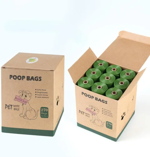 Vista 4 de Bolsas de excremento de perro, rollos de bolsas de basura de mascotas, bolsas de excremento para perros, bolsas de excremento garantizadas a prueba