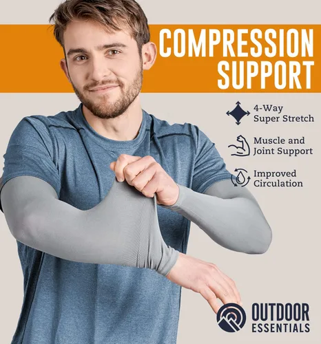 Vista 51 de Mangas de compresión de enfriamiento para hombres y mujeres, con protección solar UV UPF 50, paquete múltiple, mangas protectoras de brazos