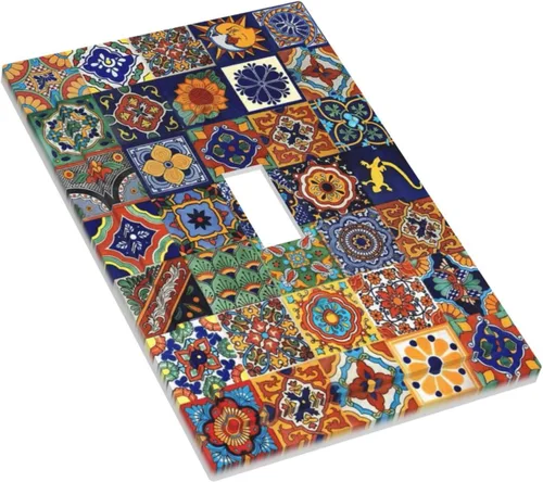 Vista 216 de Cubiertas de salida de impresión de líneas doradas de granito de mármol marrón, 1 palanca y 1 combinación basculante, placa decorativa de pared