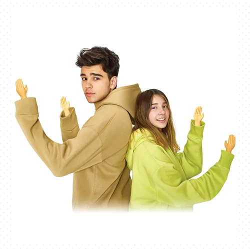 Vista 5 de wunderlin Tiny Hands on Sticks - Baby, mini manos de dedo de 6.25 pulgadas de largo, divertidos regalos de elefante blanco, gran broma, kit de broma