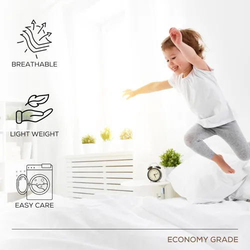 Vista 2 de Sábana encimera de 12 tamaño King (114 x 120), color blanco, 300 hilos de tejido satinado de 100 % algodón, resistente al encogimiento y a