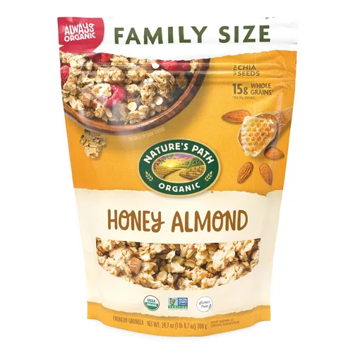 Vista 7 de Nature's Path Granola orgánica, miel de almendras, bolsa de 11 oz