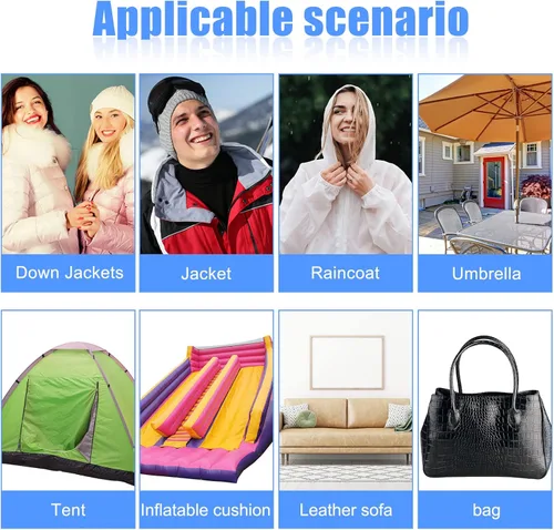 Vista 5 de 30 parches de reparación de nailon, autoadhesivos, impermeables, ligeros, parches de reparación para ropa, chaquetas, agujeros, desgarros, 7.87 x