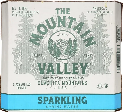 Vista 5 de Agua de manantial con sabor a lima The Mountain Valley, 1 litro - 12 por caja